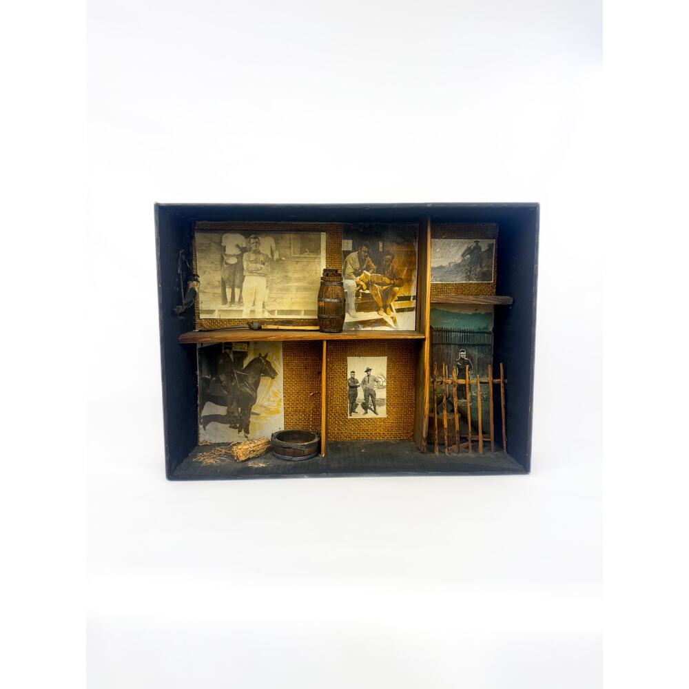 Vintage Old American West Jailhouse Diorama South Western Cowboy Handmade Decor